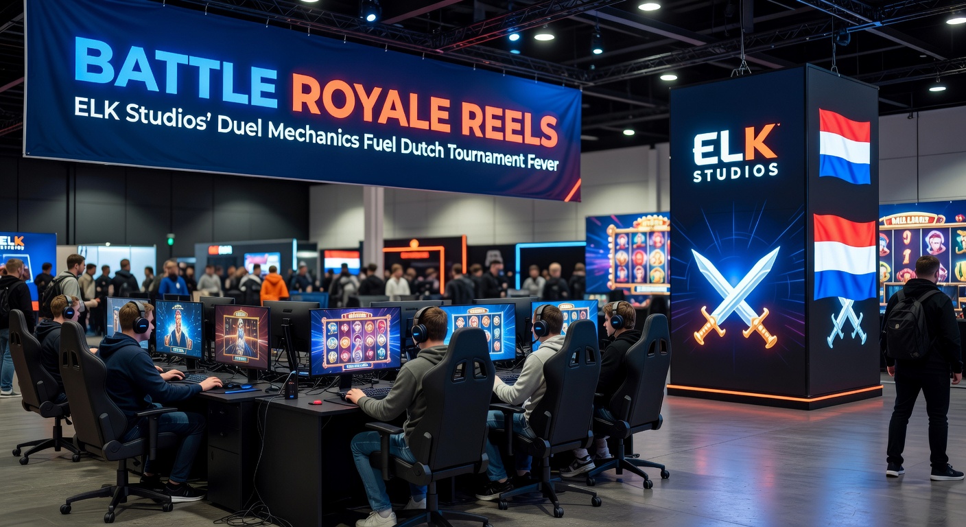 Schermafbeelding van Battle Royale Reels met intense duelactie en toernooileiderborden