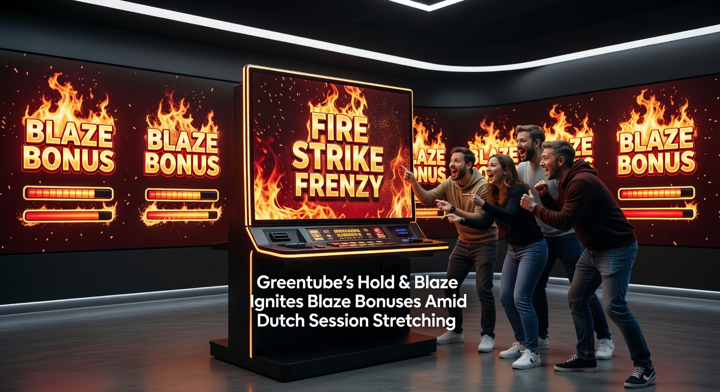 Schermafbeelding van Fire Strike Frenzy met vurige Hold & Blaze-symbolen die draaien op een dynamische achtergrond