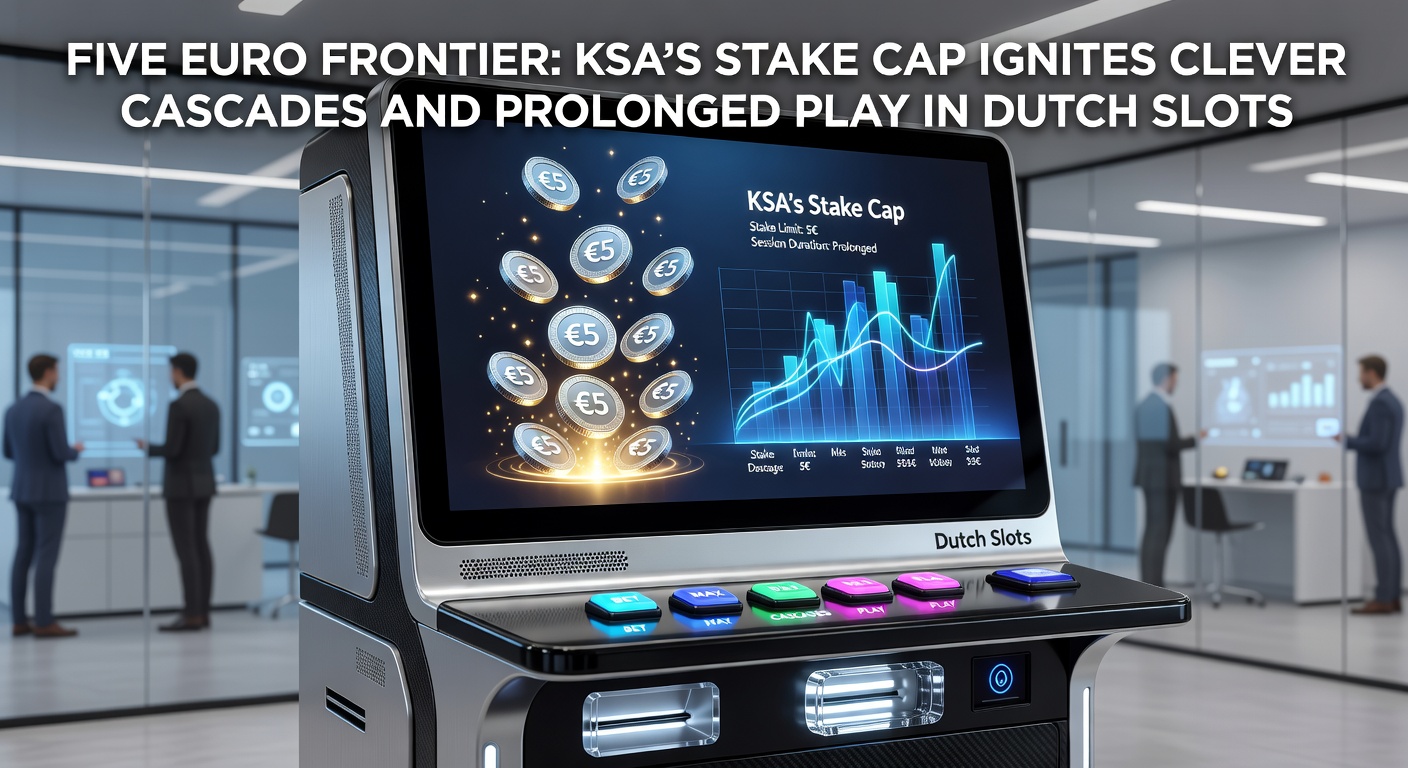 Grafiek met KSA-inzetlimiet van vijf euro en exploderende cascade-symbolen in een Nederlandse gokkast