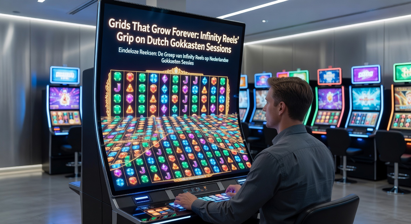 Voorbeeld van een uitbreidende Infinity Reels grid in een populair Nederlands gokkastspel, met multipliers die oplopen