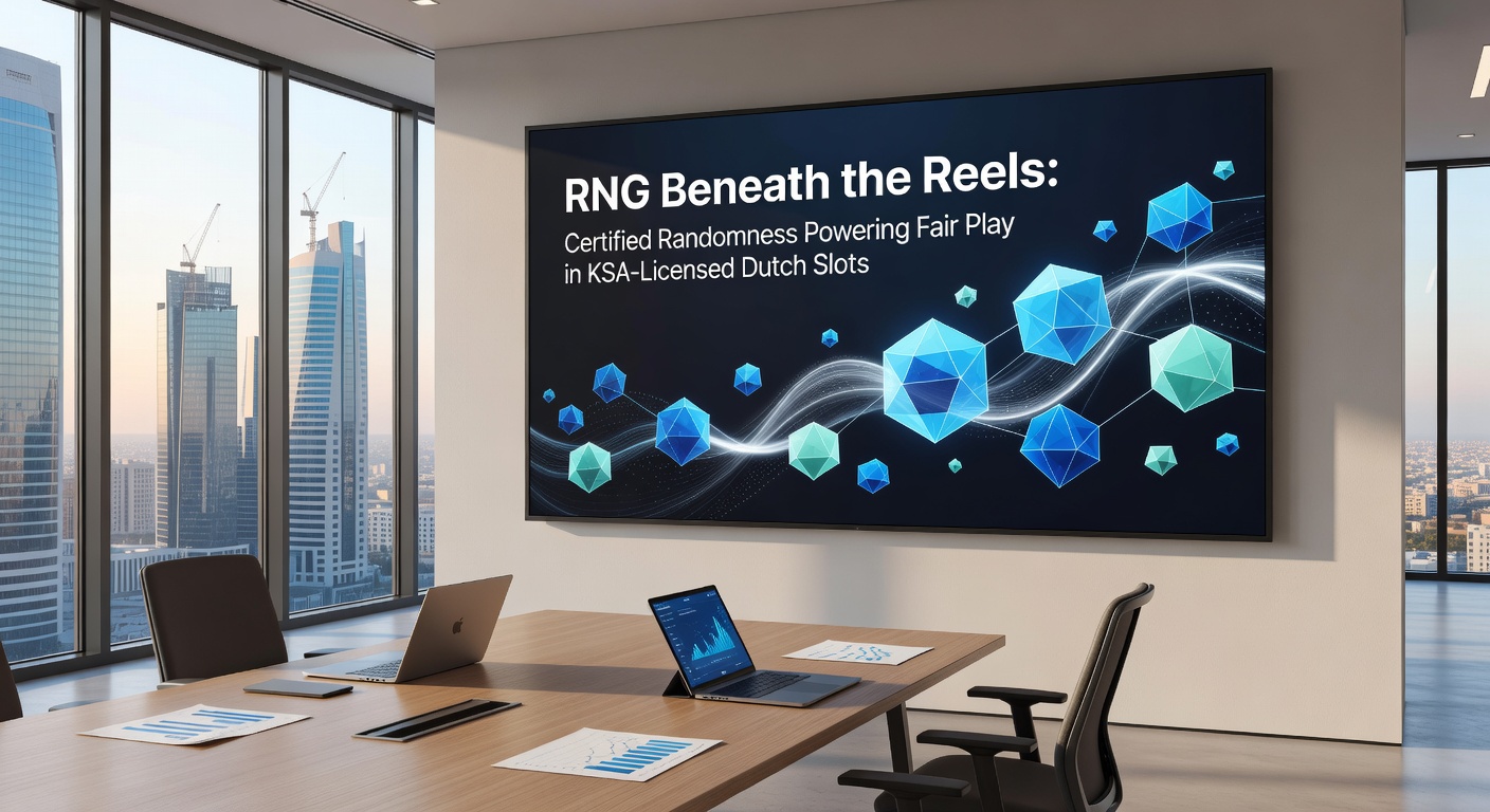 Certificeringslaboratorium in actie, met schermen vol RNG-simulaties en KSA-goedkeuringsstempels voor Nederlandse slots