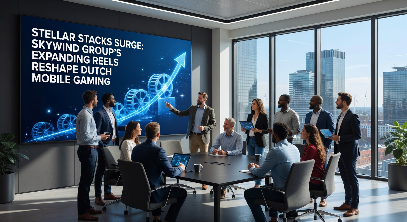 Grafiek van Skywind Stellar Stacks prestatie in Nederland, toon stijgende lijnen voor mobiele engagement en winpercentages in 2026