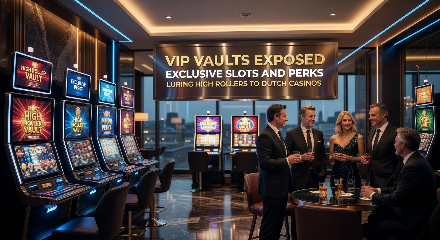 High roller bij een exclusieve VIP-gokkast in een Nederlands online casino, met glinsterende symbolen en luxe perks op het scherm